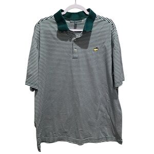 Masters Collection Green Stripe Pima Cotton Polo Golf Shirt